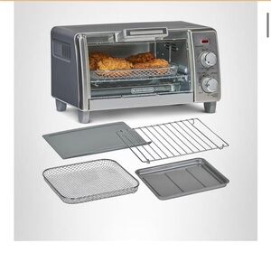 Black & Decker Gray Toaster Oven with Accessories